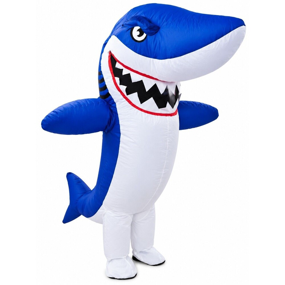 Inflatable Shark Costume Adult Halloween Cosplay Party Includes Batteries